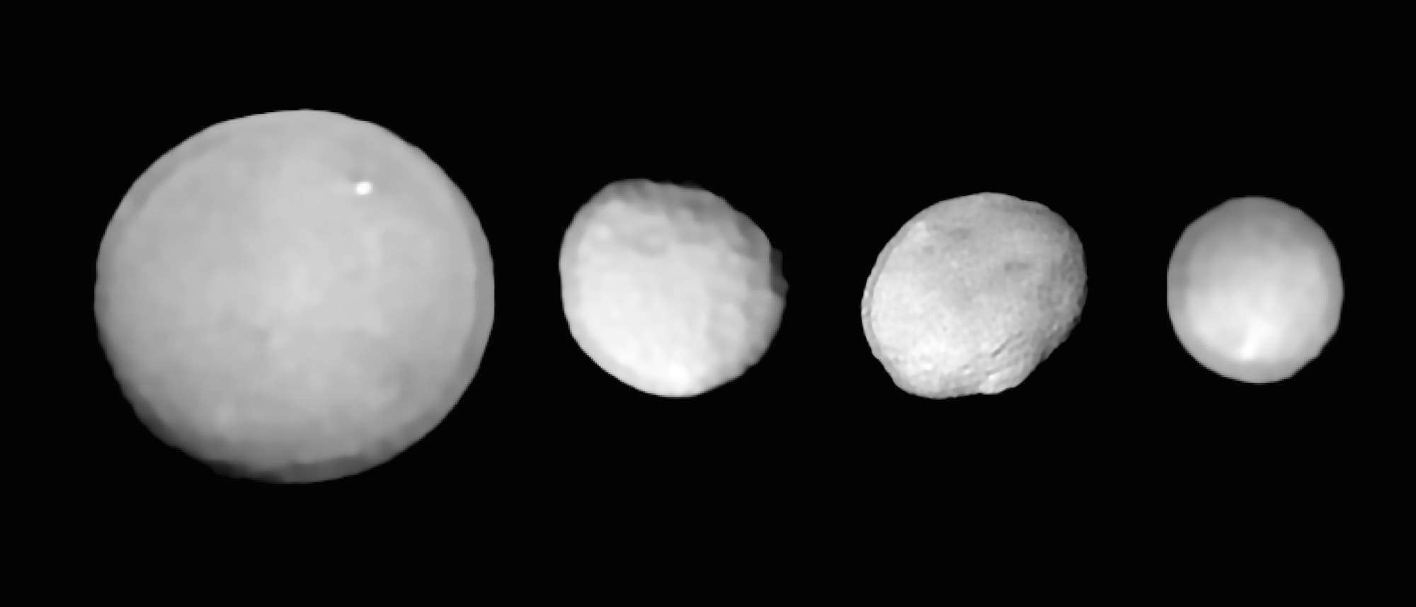 Ceres, Pallas, Vesta und Hygiea