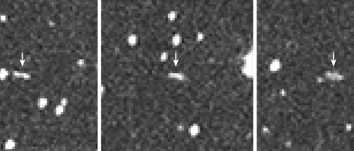 Entdeckungsaufnahmen des Asteroiden 2018 LA