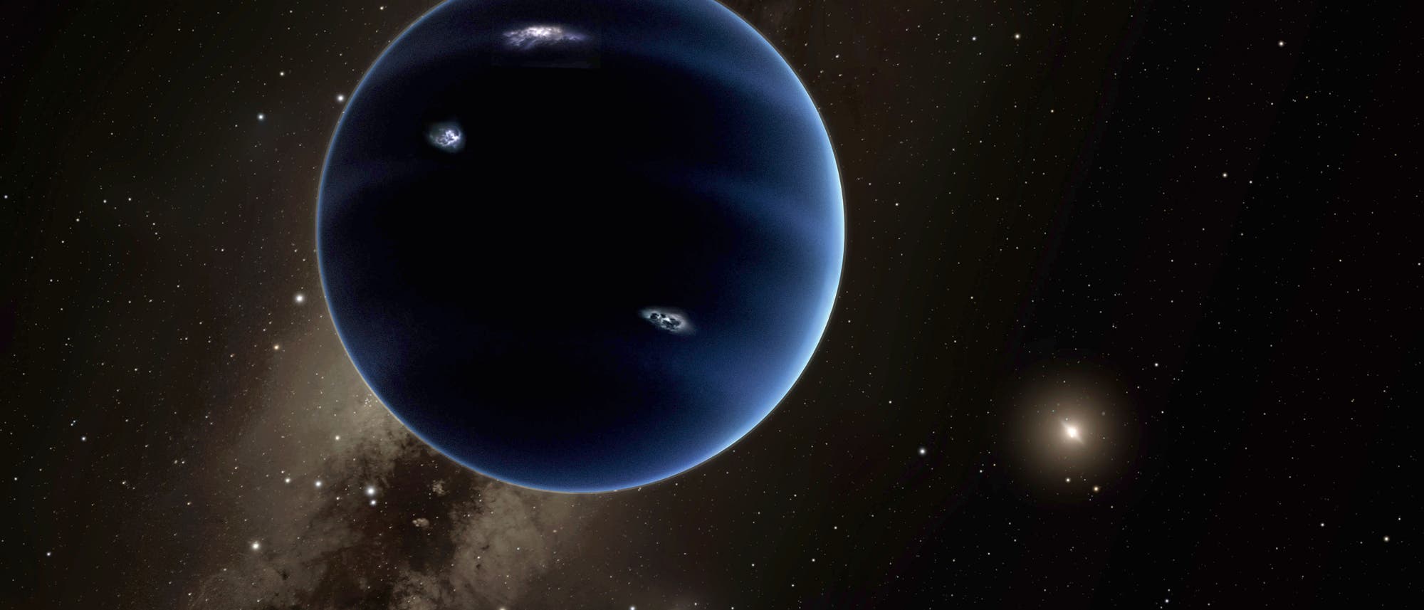 rein spekulative künstlerische Darstellung des noch unentdeckten Planeten X