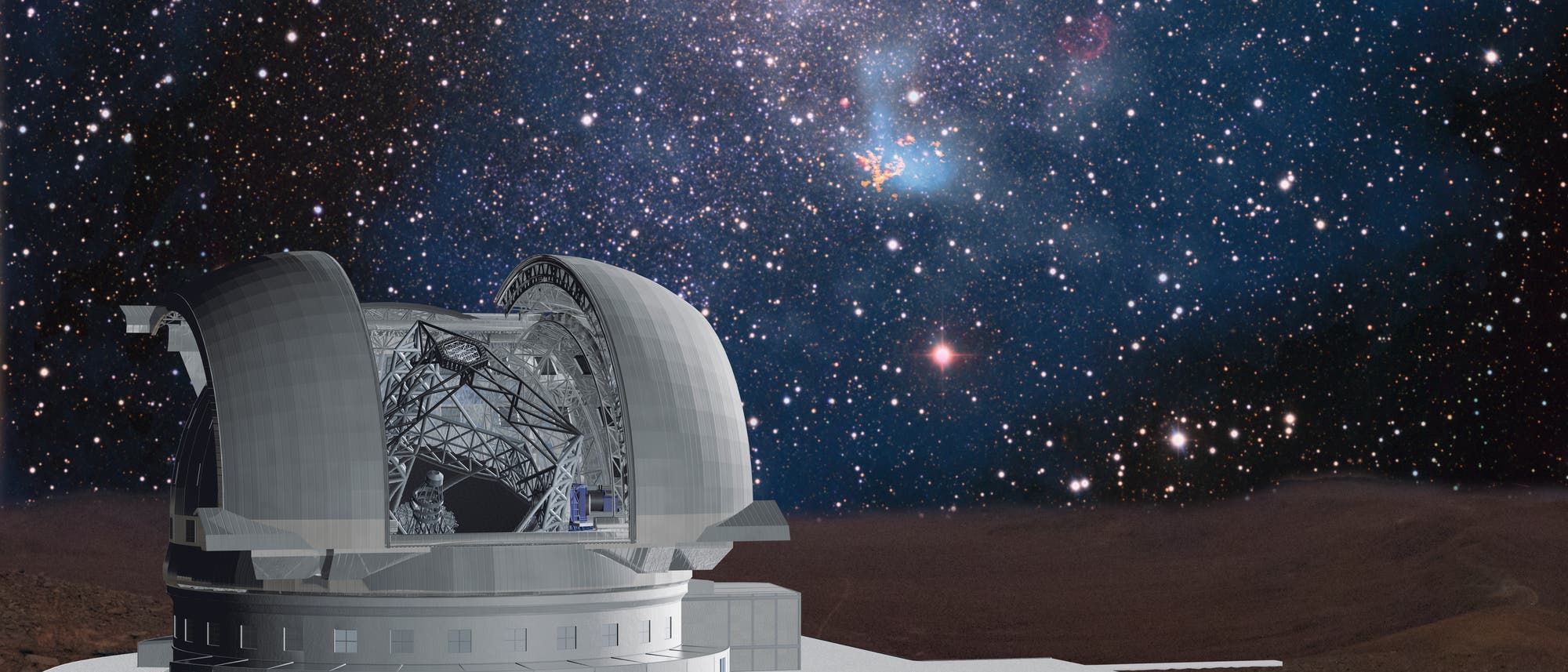 Das Extremely Large Telescope (ELT) in Chile wird 2024 mit Beobachtungen beginnen. 