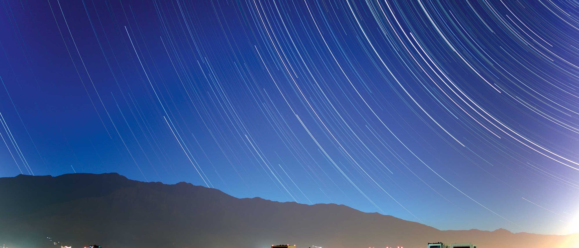 Sternstrichspuren über Santiago de Chile