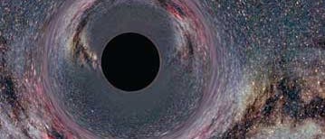 Schwarzes Loch vor der Milchstraße