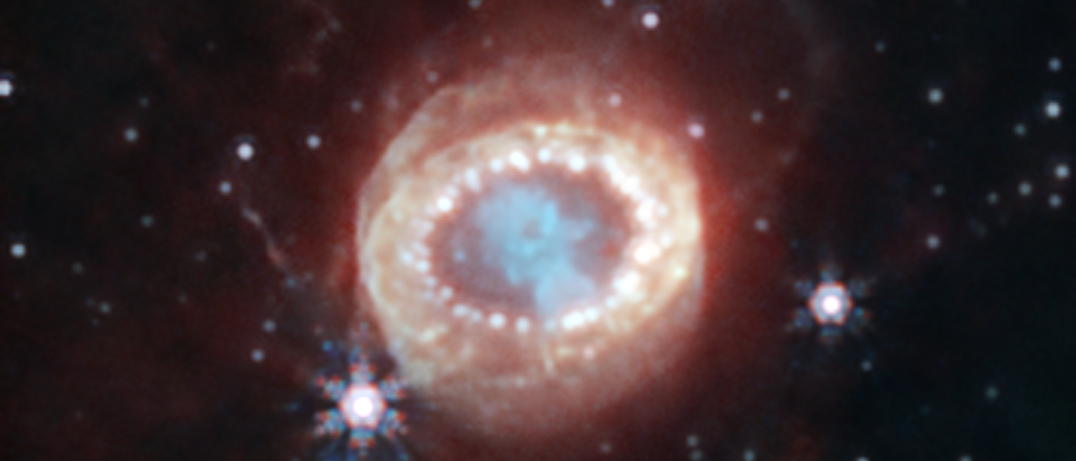JWST-Aufnahme der Supernova SN 1987A in der Großen Magellanschen Wolke