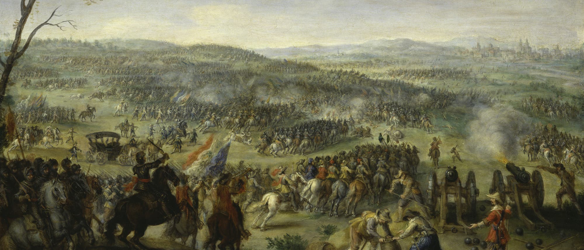 Zeitgenössisches Gemälder der Schlacht am Weißen Berg.