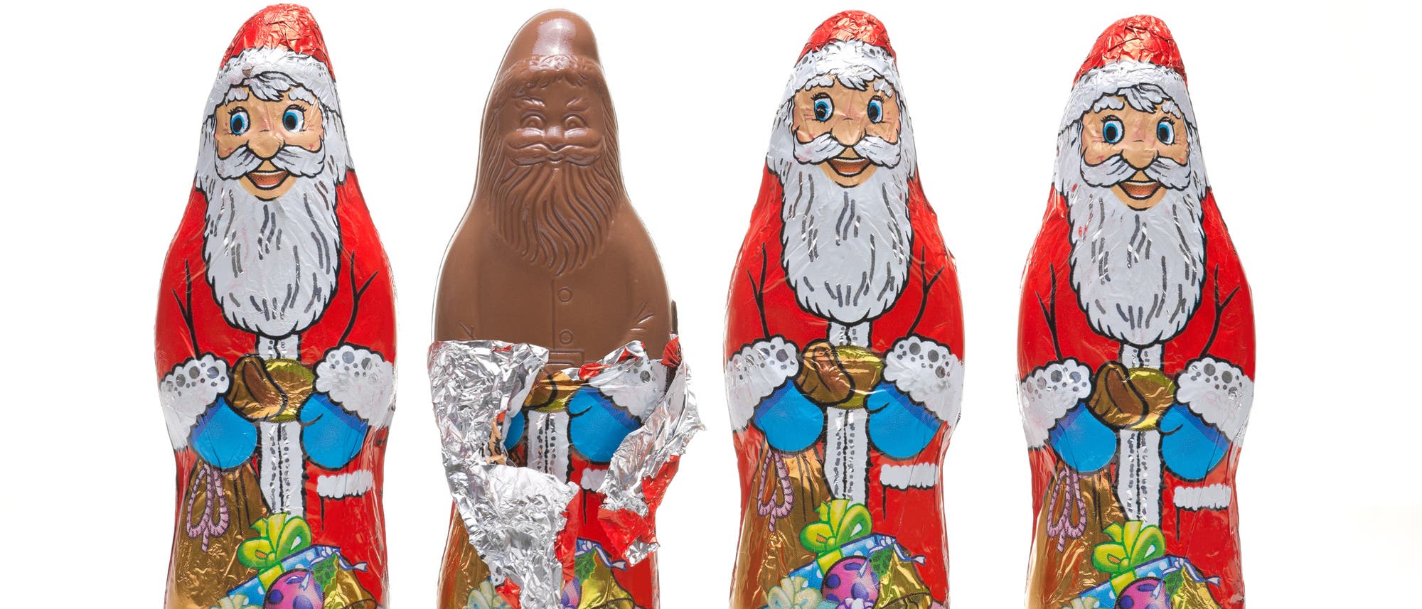 Schokoladen-Weihnachtsmänner