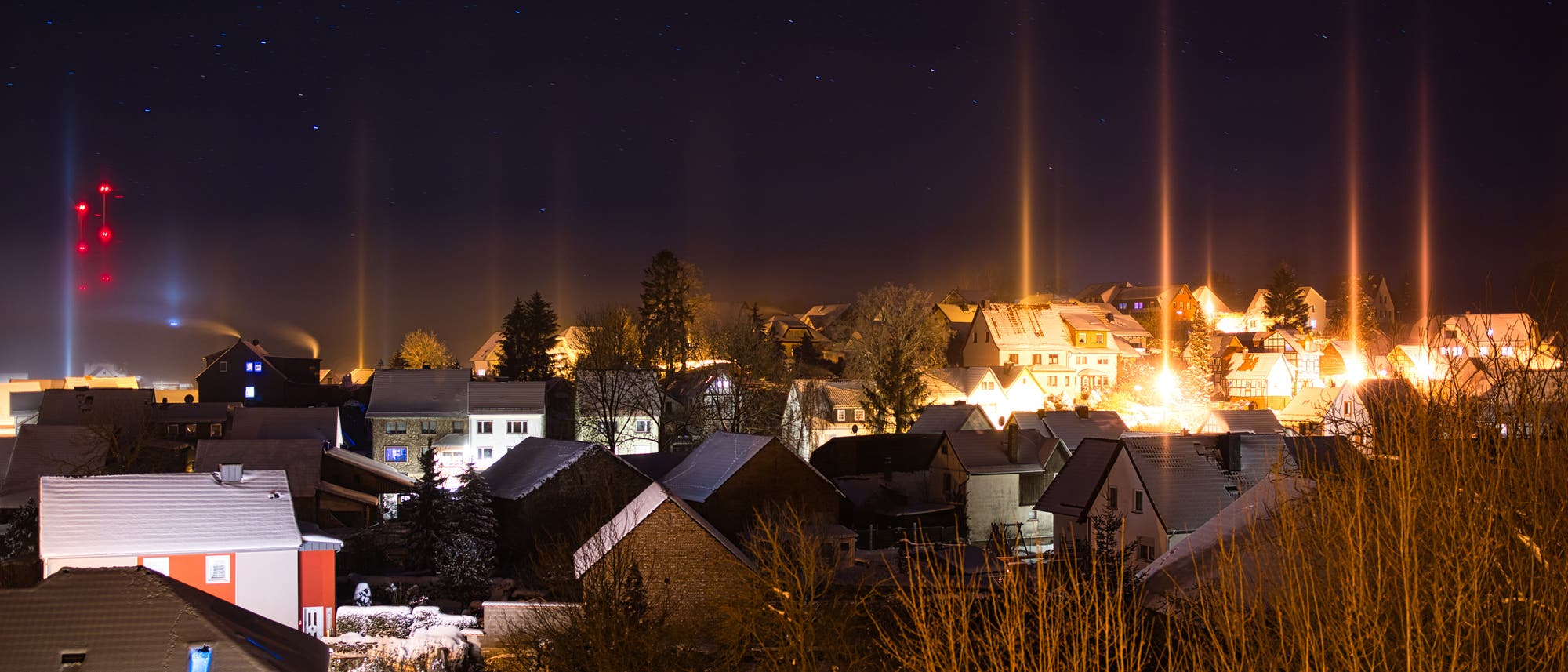 Lichtsäulen über Kefferhausen