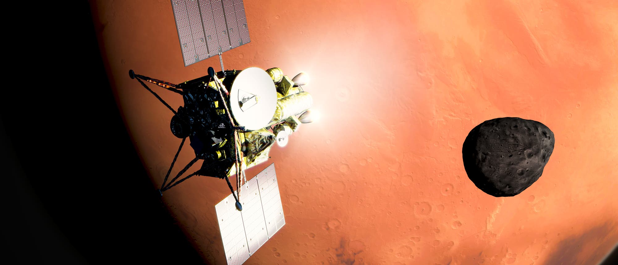 Japanische Sonde MMX beim Mars