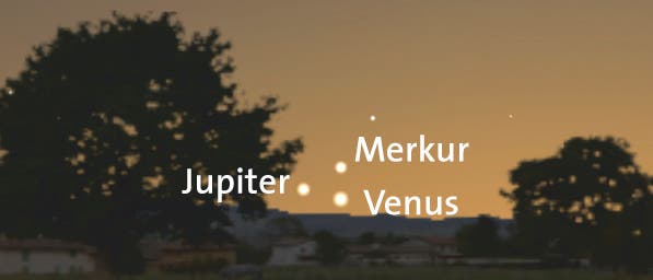 Merkur, Venus und Jupiter am 26. Mai 2013
