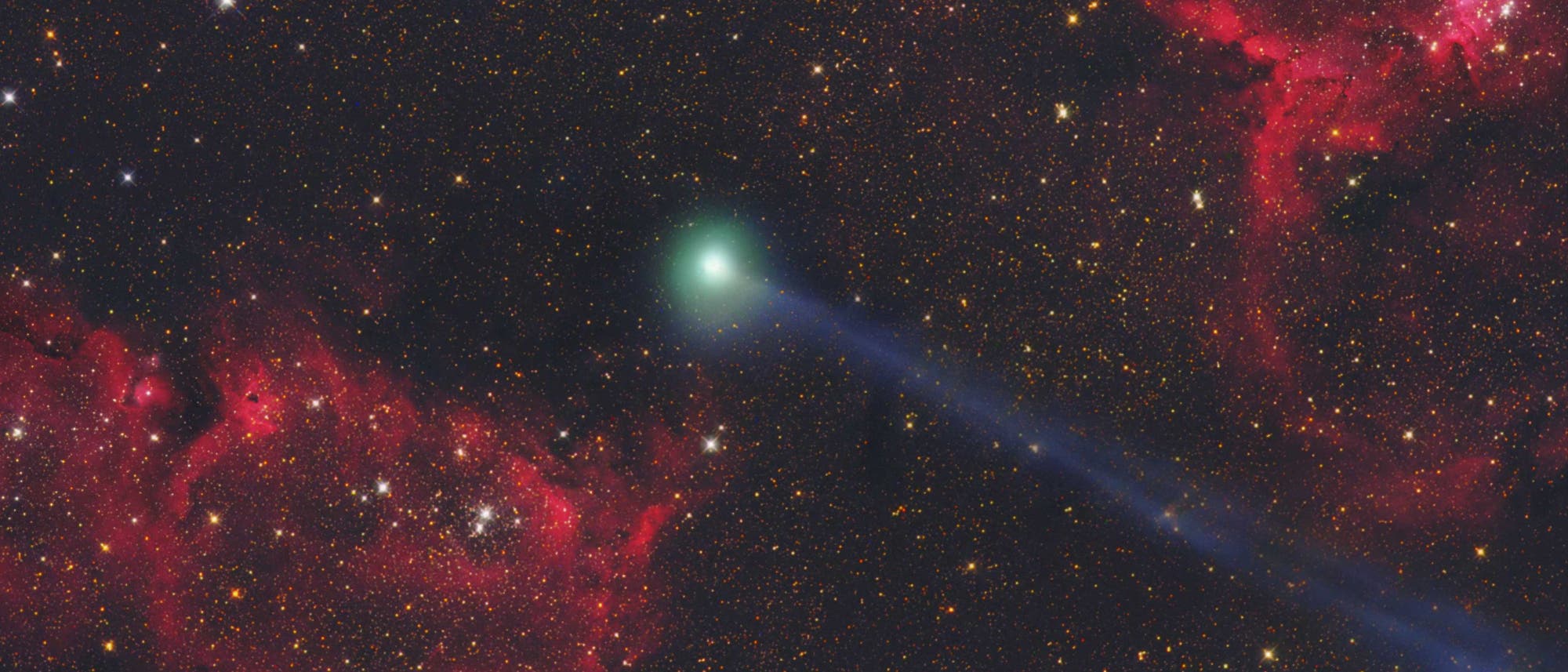 Komet C/2014E2 Jacques zwischen Herz und Seele
