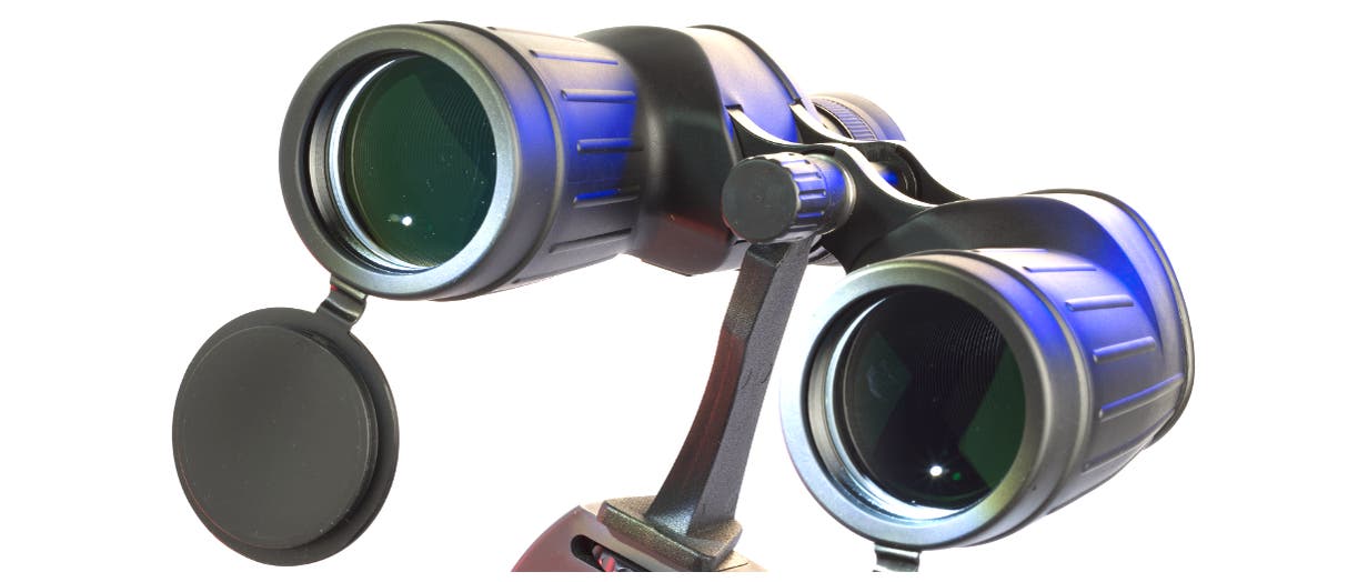 Fernglas auf einem Stativ Fernglas auf einem Stativ