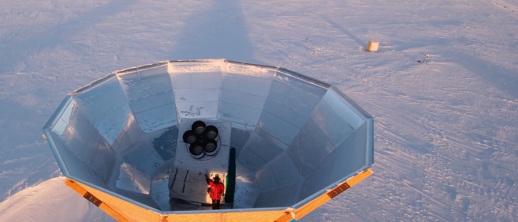Das Teleskop SPUD/Keck-Array am Südpol