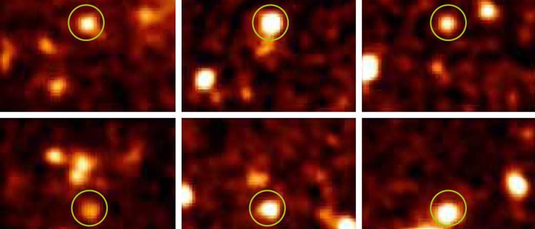 Dunkle Galaxien, durch UV-Strahlung sichtbar gemacht