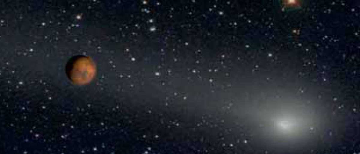 Komet Siding Spring, künstlerische Darstellung