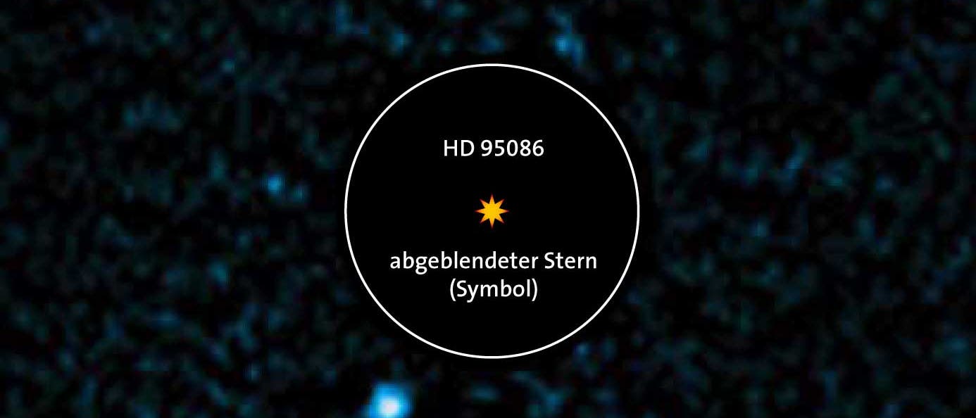 Der lichtschwache Exoplanet HD 95086 b