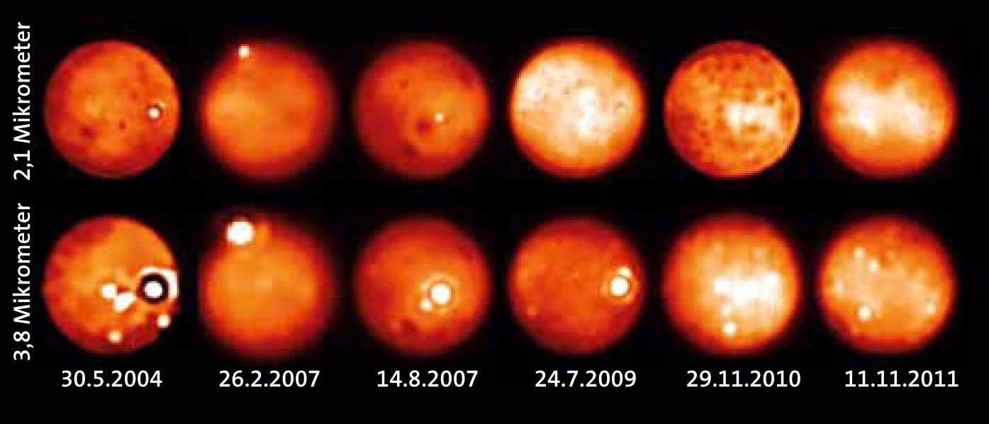 Vulanische Aktivität auf dem Jupitermond Io (2004-2011)