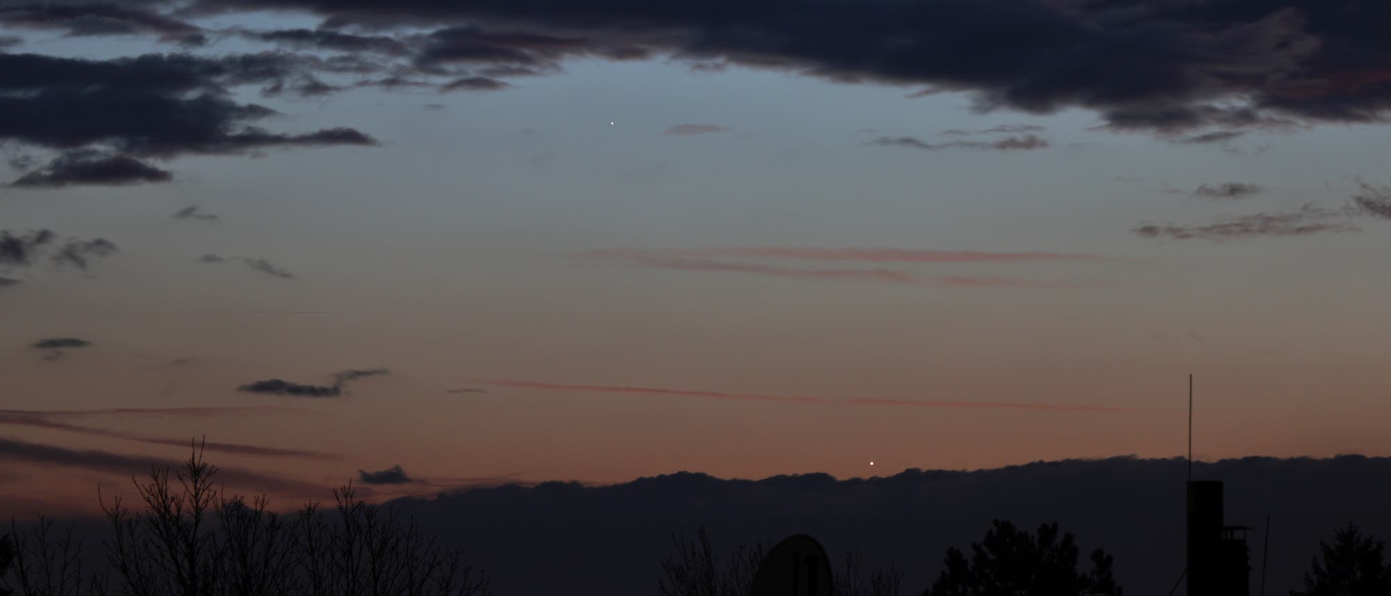 Merkur und Venus am Abendhimmel