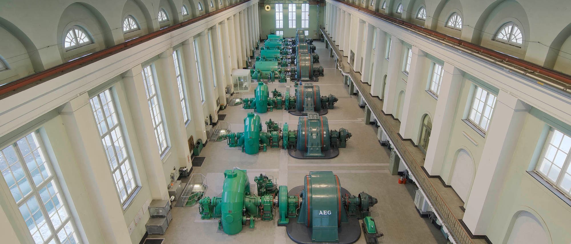 Maschinenhalle des Walchenseekraftwerks