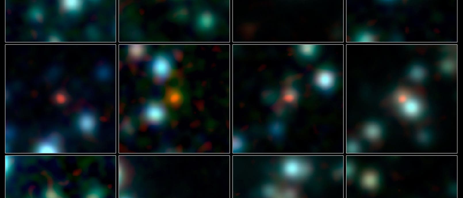 ALMA-Bilder von Galaxien mit ausgeprägter Sternentstehung