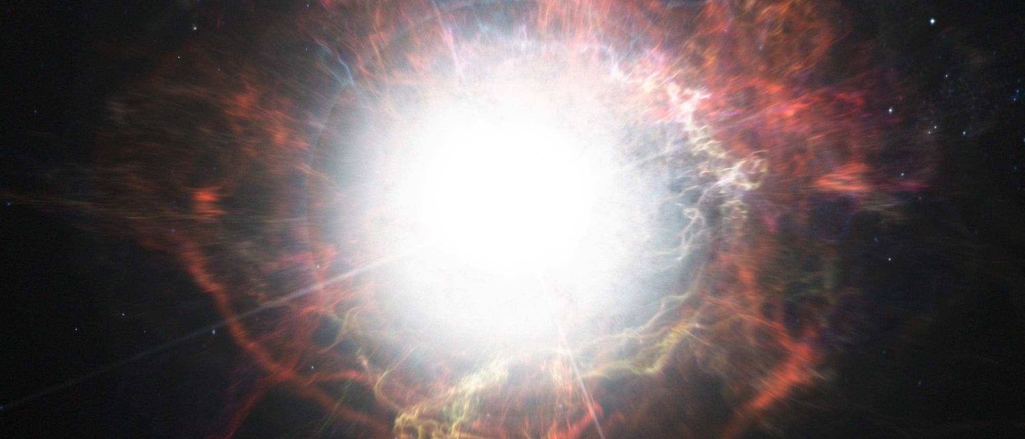 Staubbildung in einer Supernova