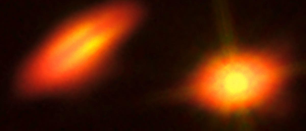 HK Tauri im Blick von Hubble und ALMA