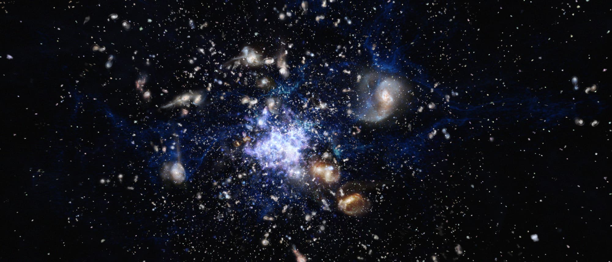 Galaxienhaufen im jungen Universum