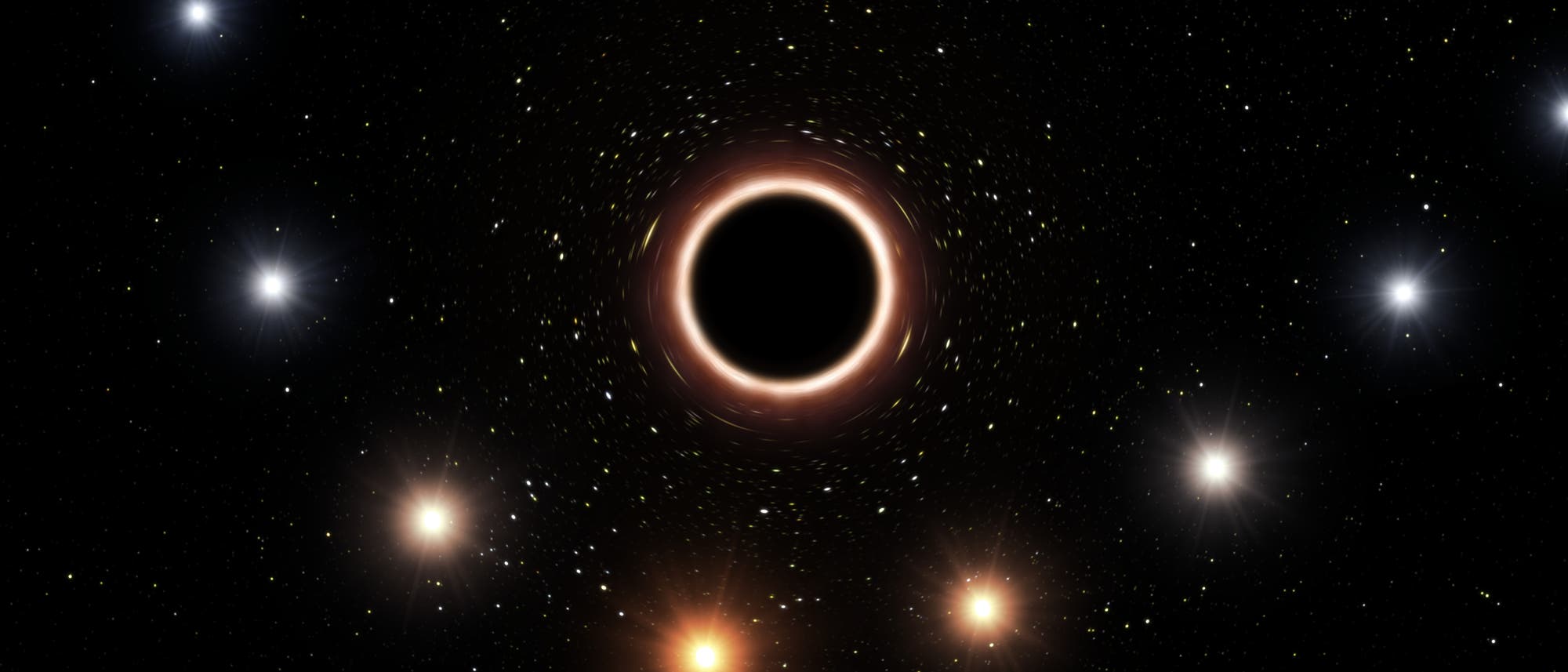 Stern und schwarzes Loch (künstlerische Darstellung)