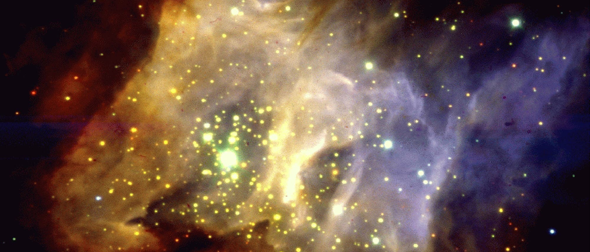 Das Bild zeigt die Sternentstehungsregion RCW38 in unserer Milchstraße. 