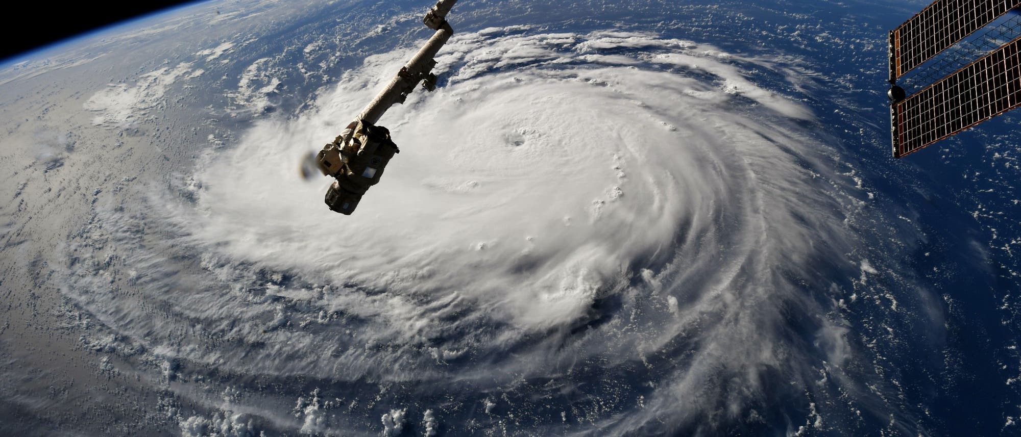 Hurrikan Florence, von der ISS aus gesehen