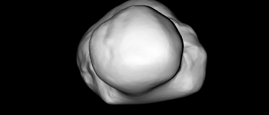Dreidimensionales Modell des Kerns des Kometen 67P