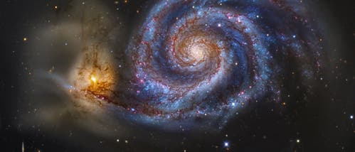 Whirlpoolgalaxie M51 mit Gezeitenarmen