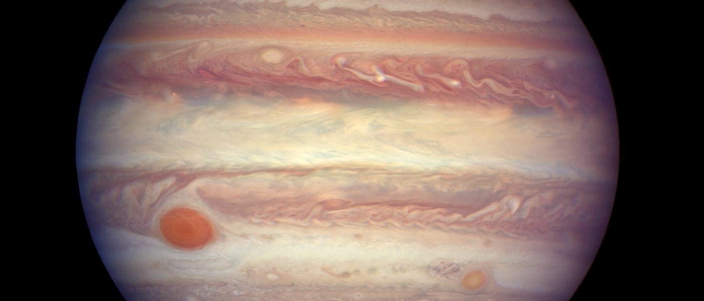 Jupiter am 3. April 2017 (Aufnahme des Weltraumteleskops Hubble)