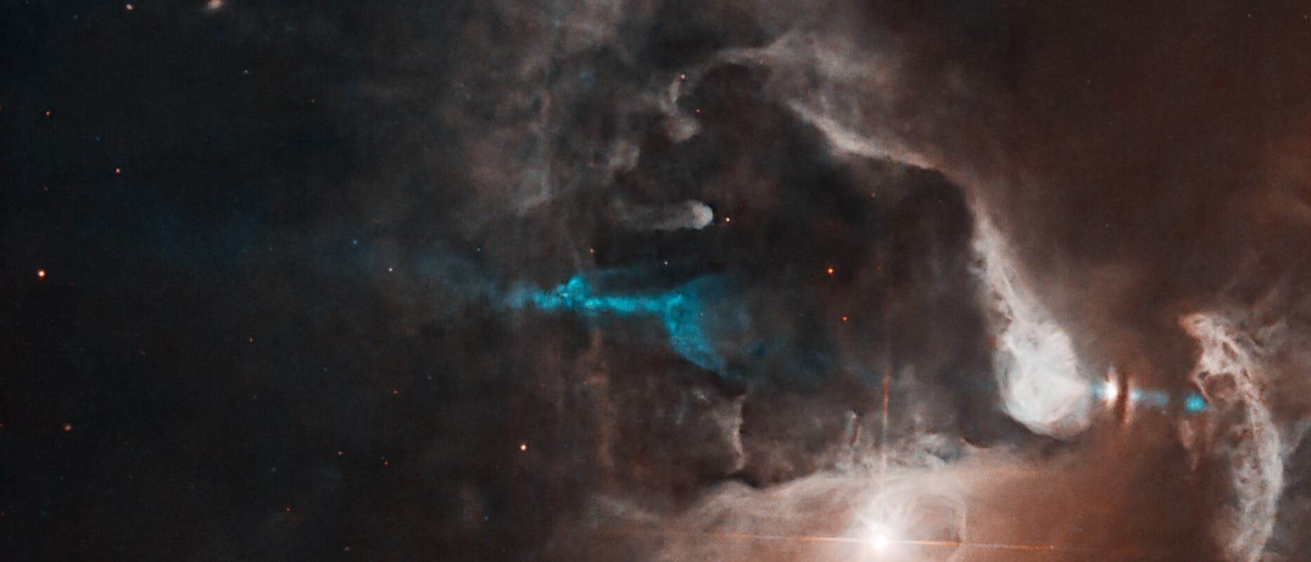 Ein neuer Stern im Sternbild Stier (Aufnahme des Weltraumteleskops Hubble)