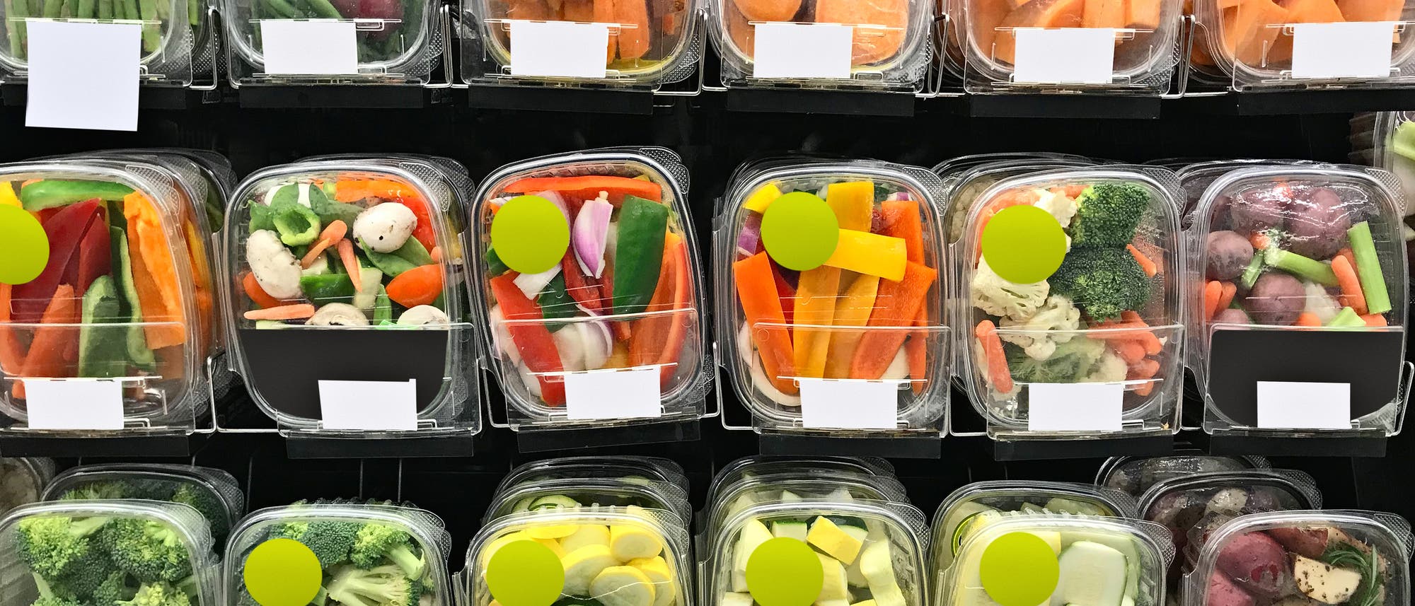 Plastikverpackungen für geschnittenes Gemüse