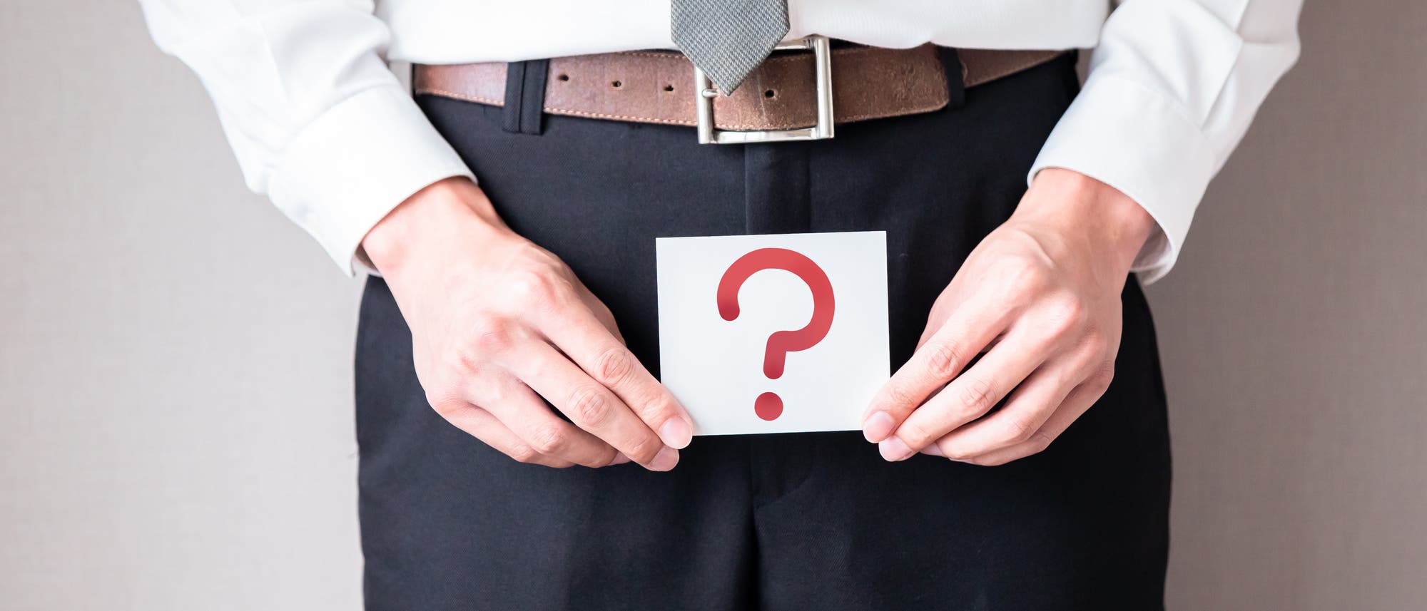 Mann mit Fragezeichen Mann mit Fragezeichen