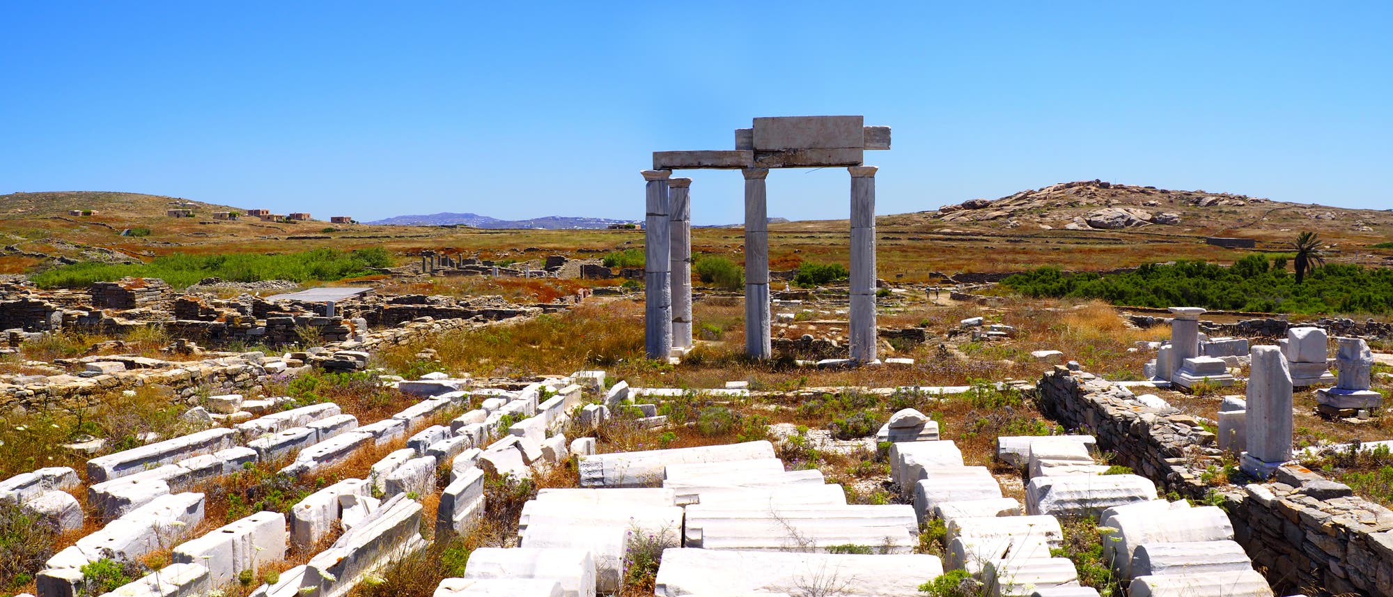Überreste des Apollotempels auf Delos
