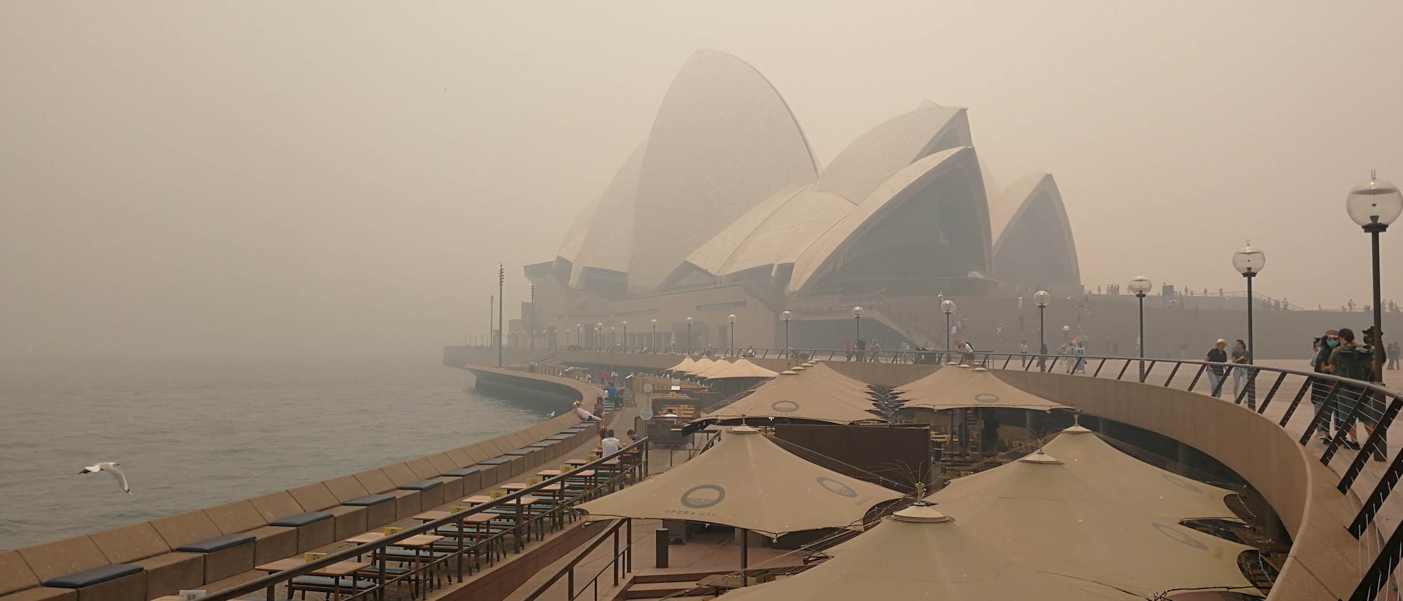 Das Opernhaus von Sydney ist in den Smog der Brände gehüllt