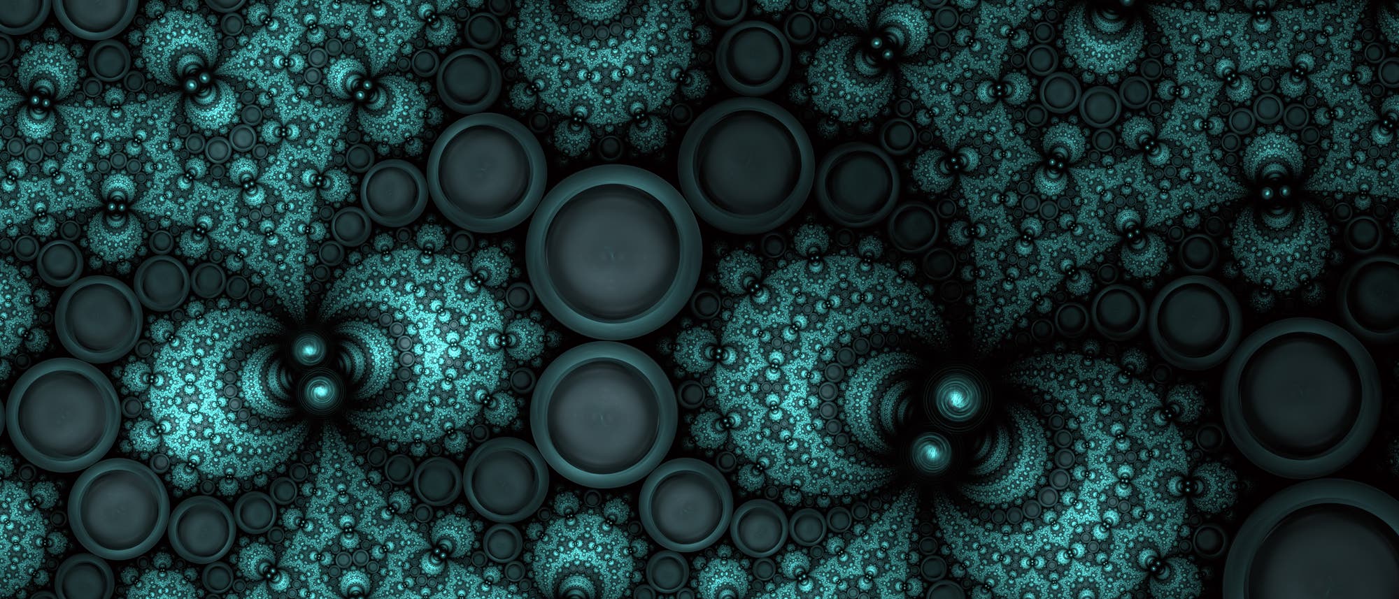 Fraktales Muster mit Kreisen