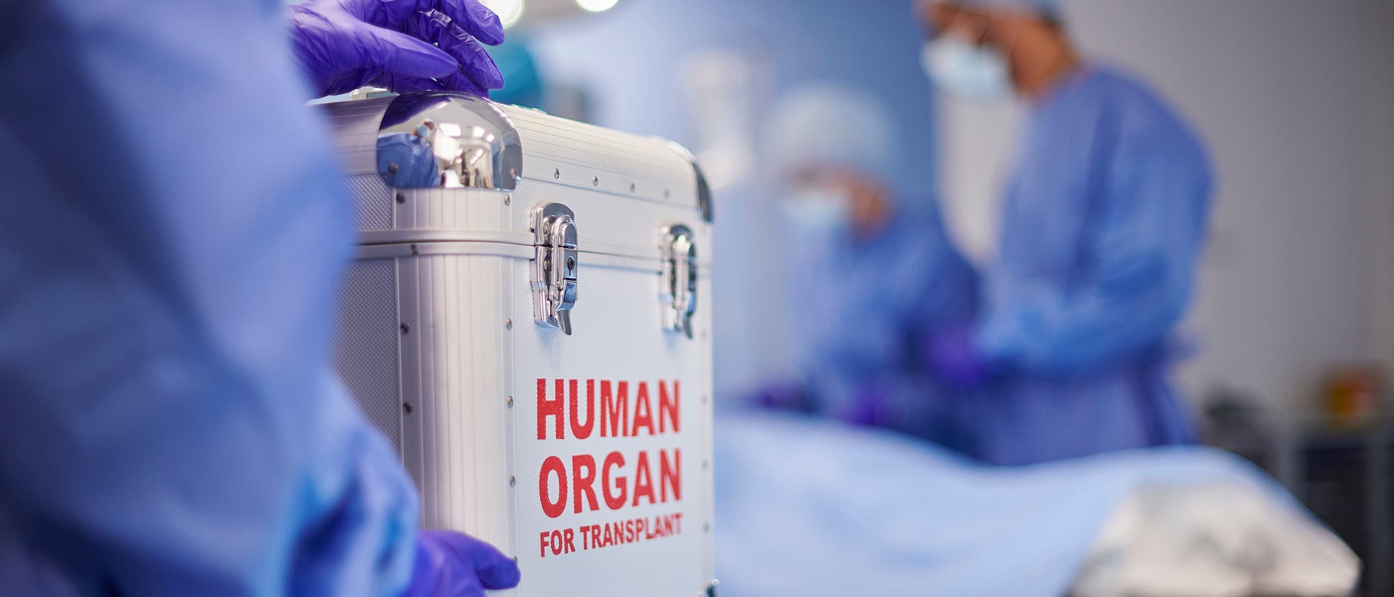 OP-Saal, in dem eine Organtransplantation stattfinden soll