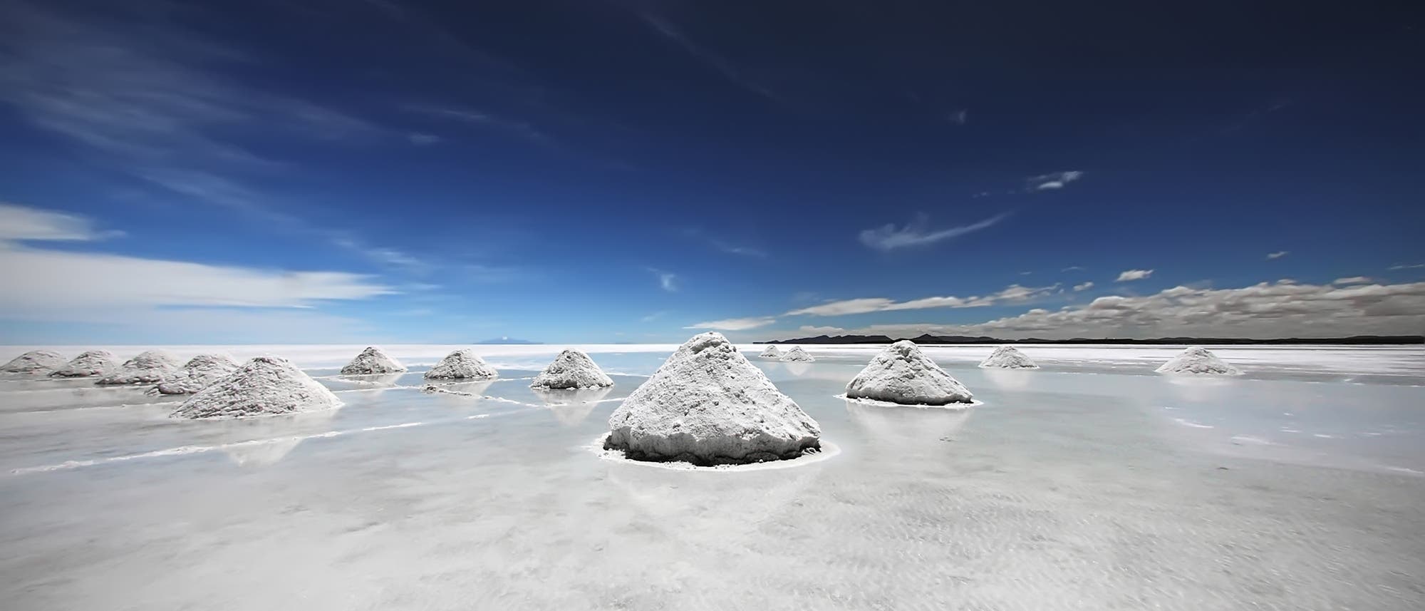 Der Salar de Uyuni in Bolivien - im Salz finden sich die gr&ouml;&szlig;ten Lithiumvorkommen der Welt