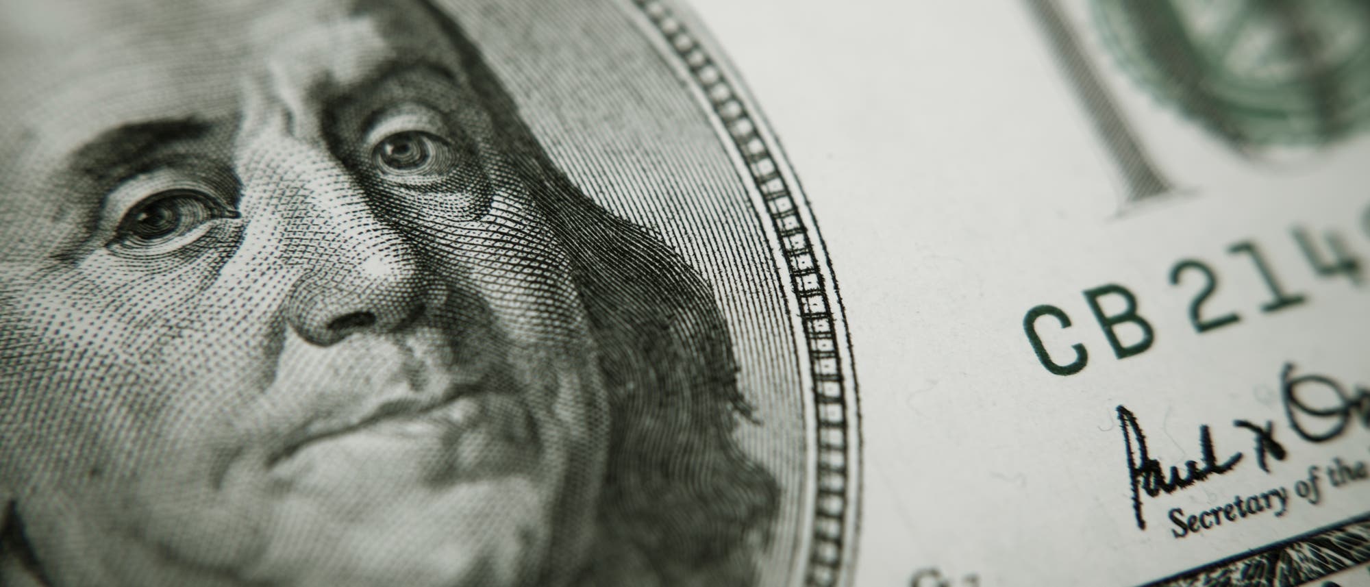 Benjamin Franklin auf einer 100-US-Dollar-Note