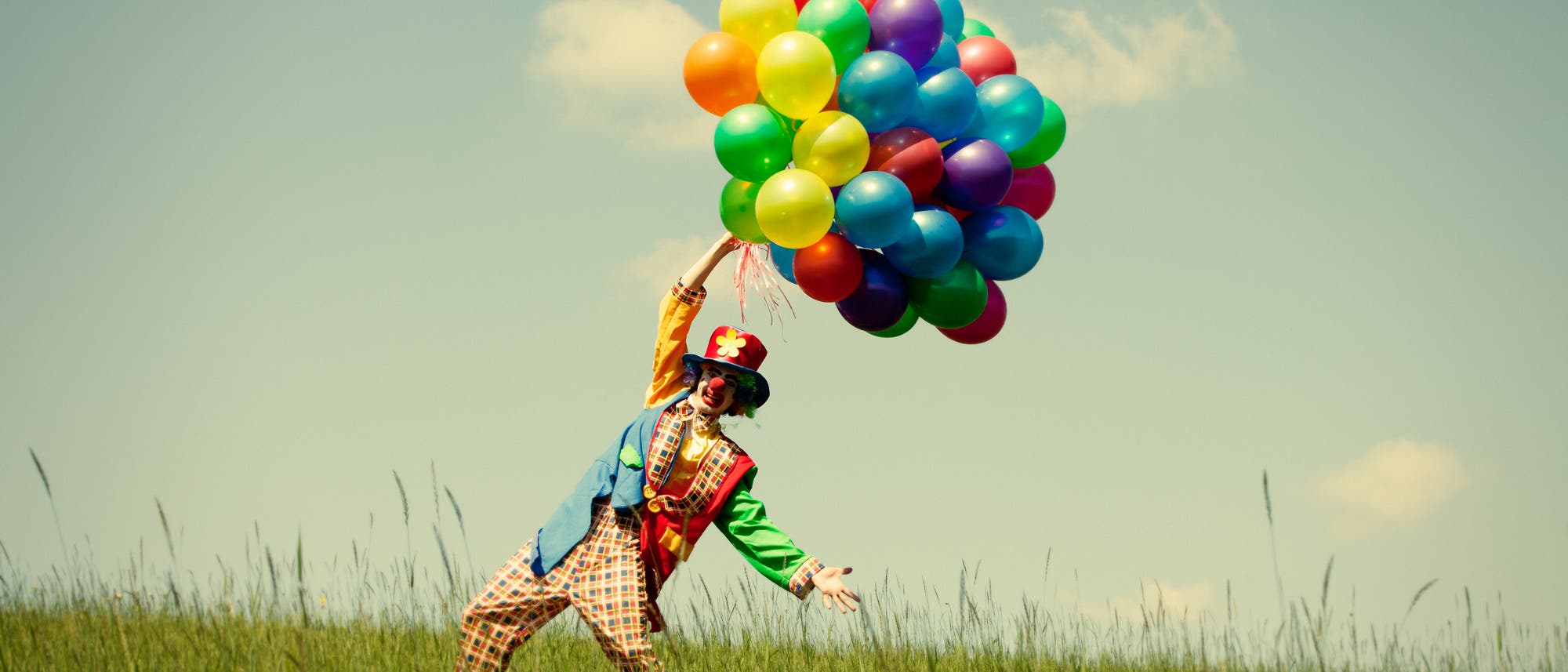 Clown mit Luftballons