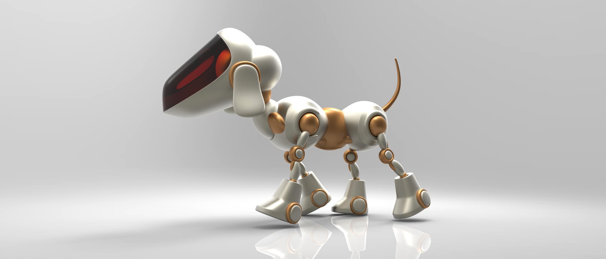 Ein animierter Roboterhund