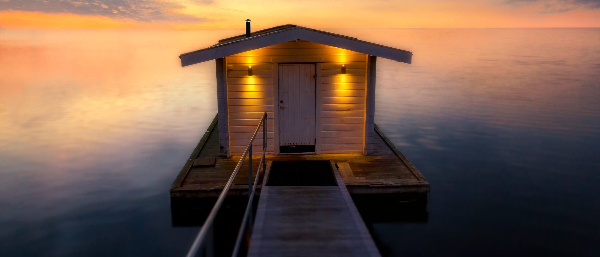 Finnische Sauna am See