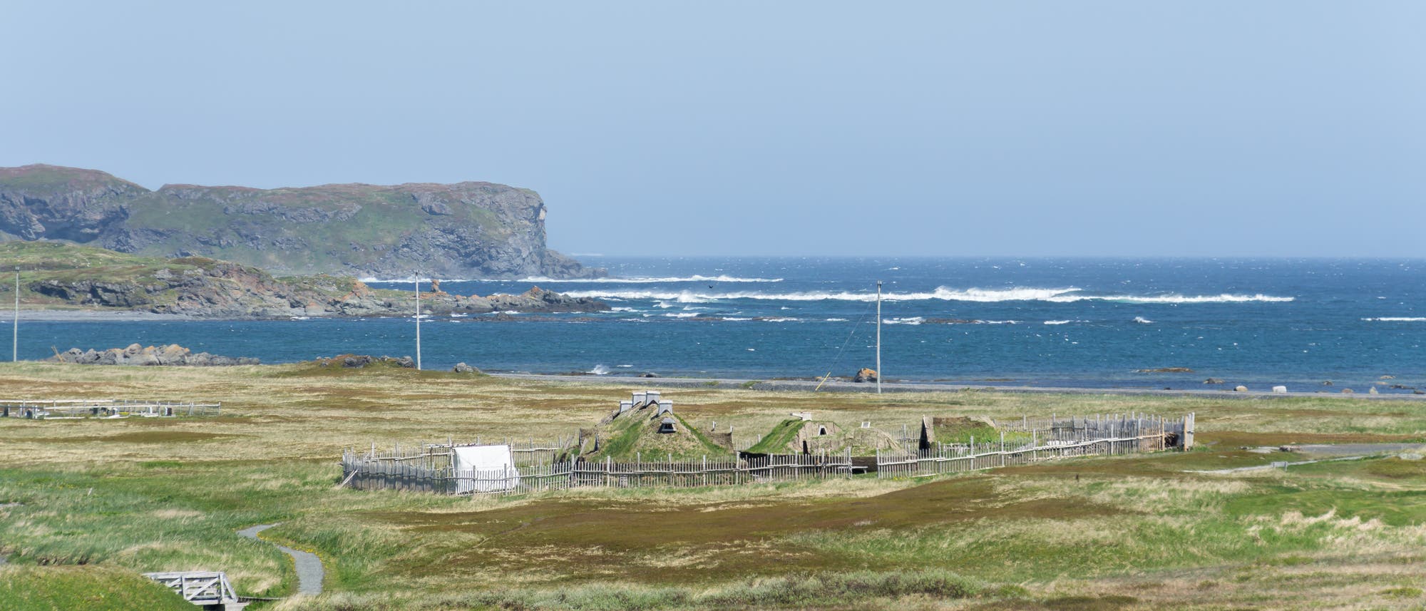 Nachbau einer Wikingersiedlung in Neufundland.