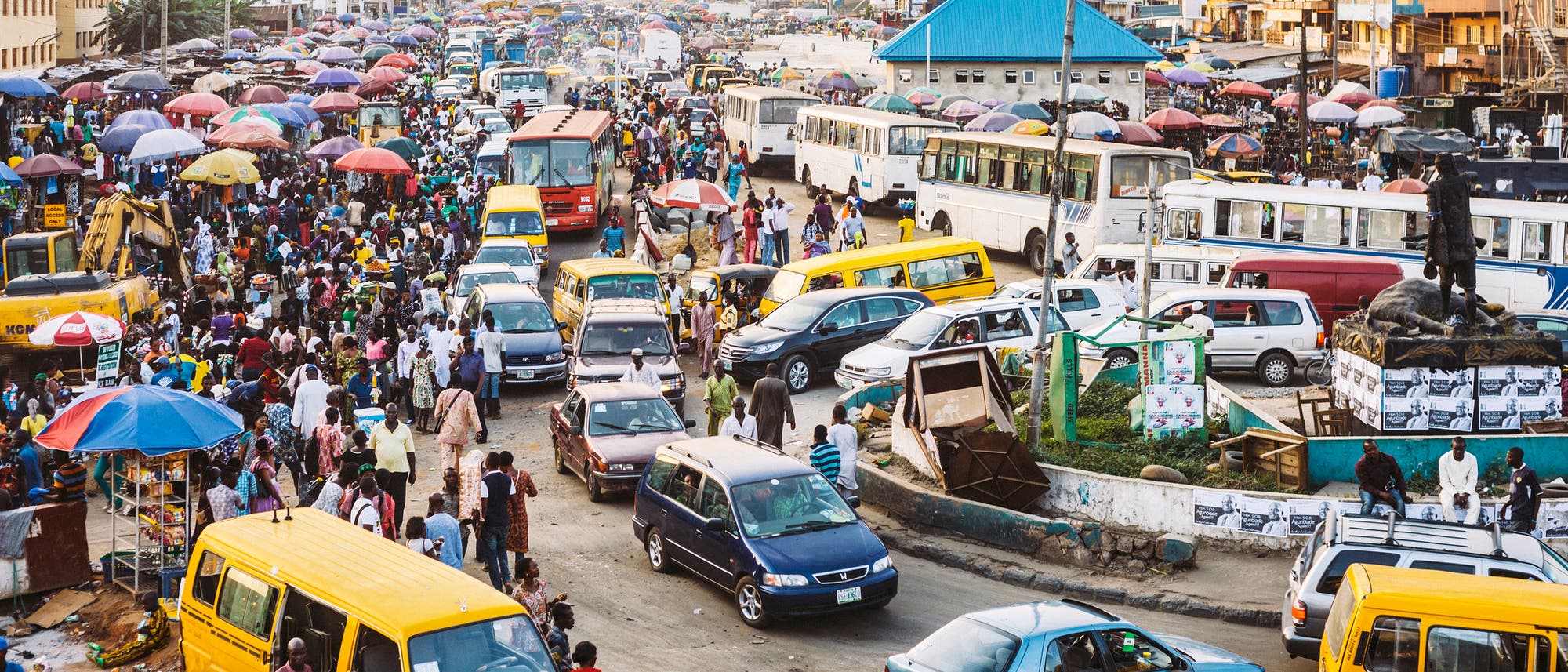 Geschäftige Straßen von Lagos, Nigeria