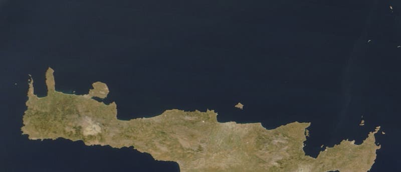 Satellitenaufnahme von Kreta 