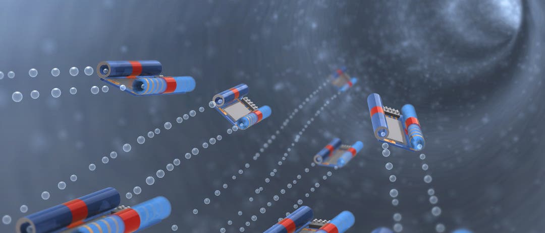 Nanoraketen mit Düsenantrieb