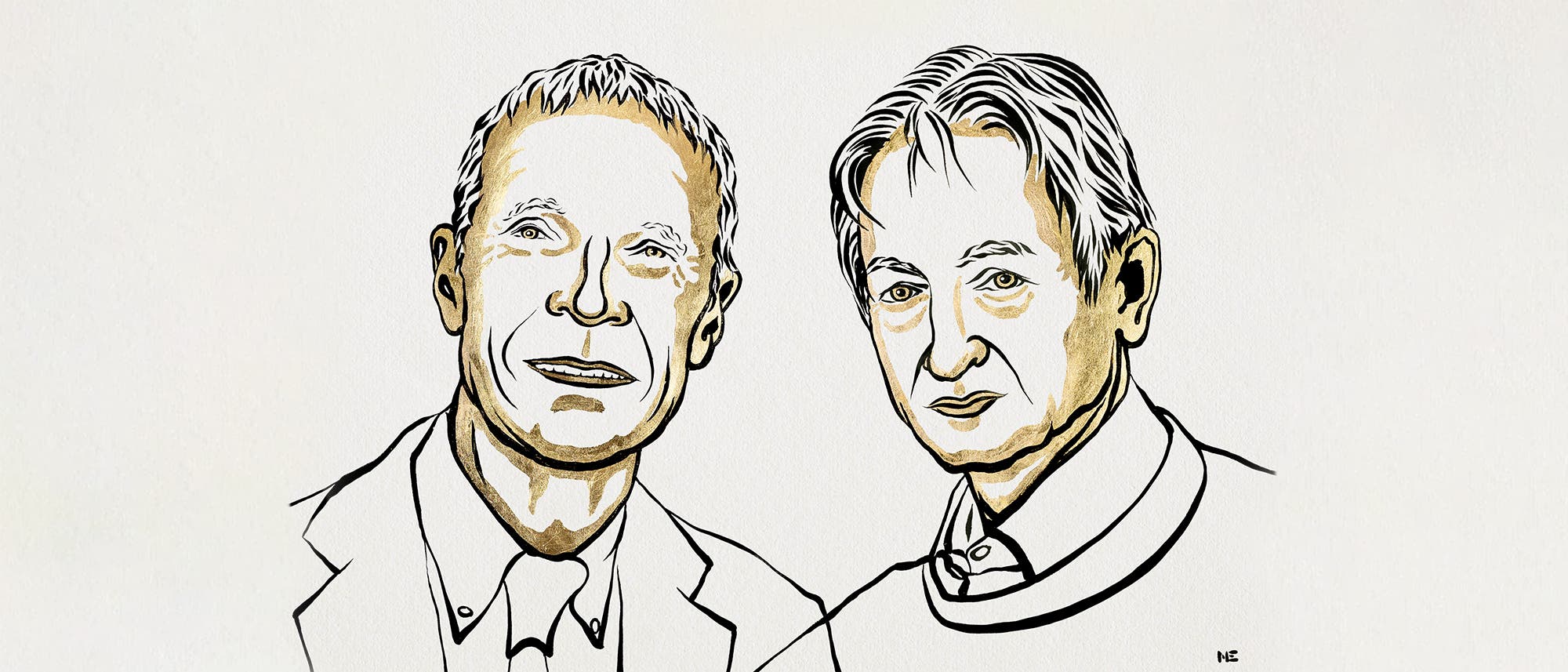 Illustration: John Hopfield und Geoffrey Hinton