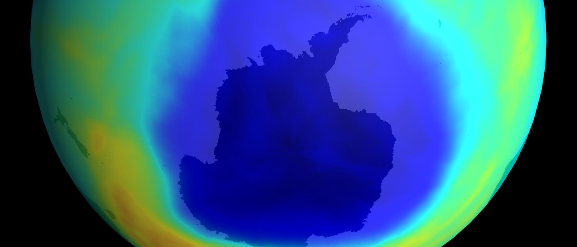 Ozonloch über der Antarktis im Jahr 2003
