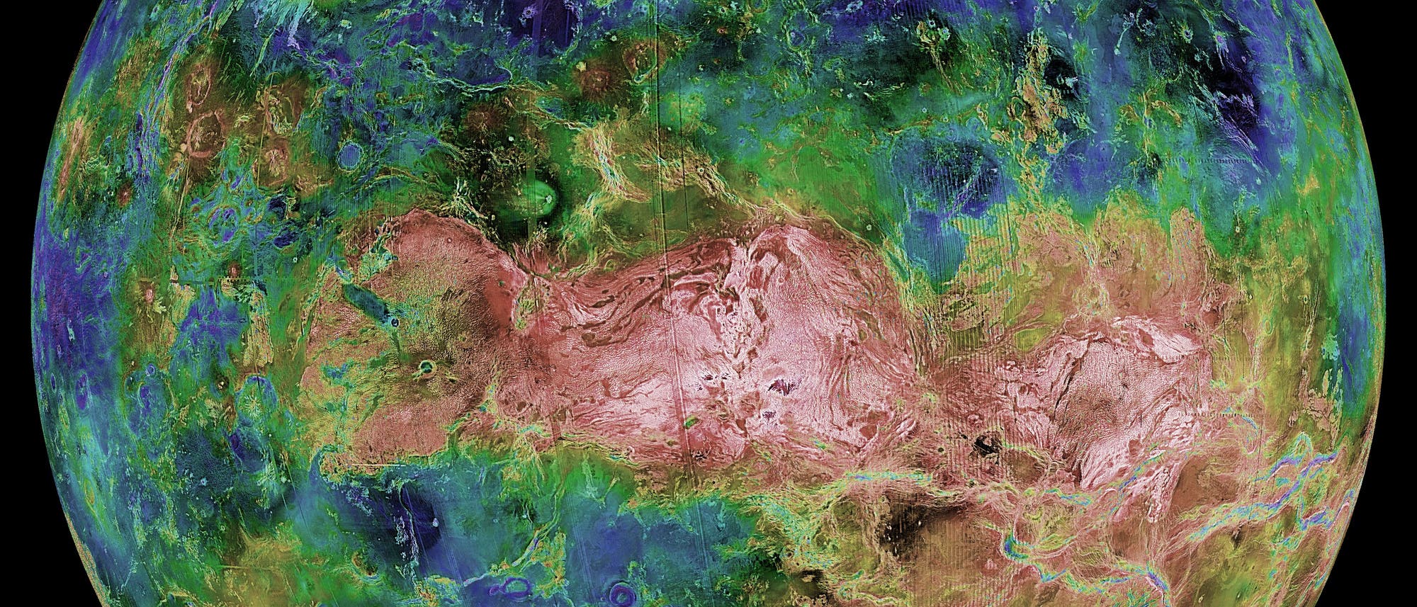 Topografische Darstellung der Venus